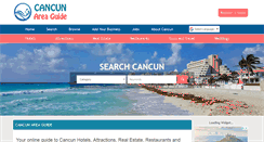 Desktop Screenshot of cancunareaguide.com
