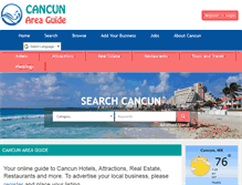 Tablet Screenshot of cancunareaguide.com